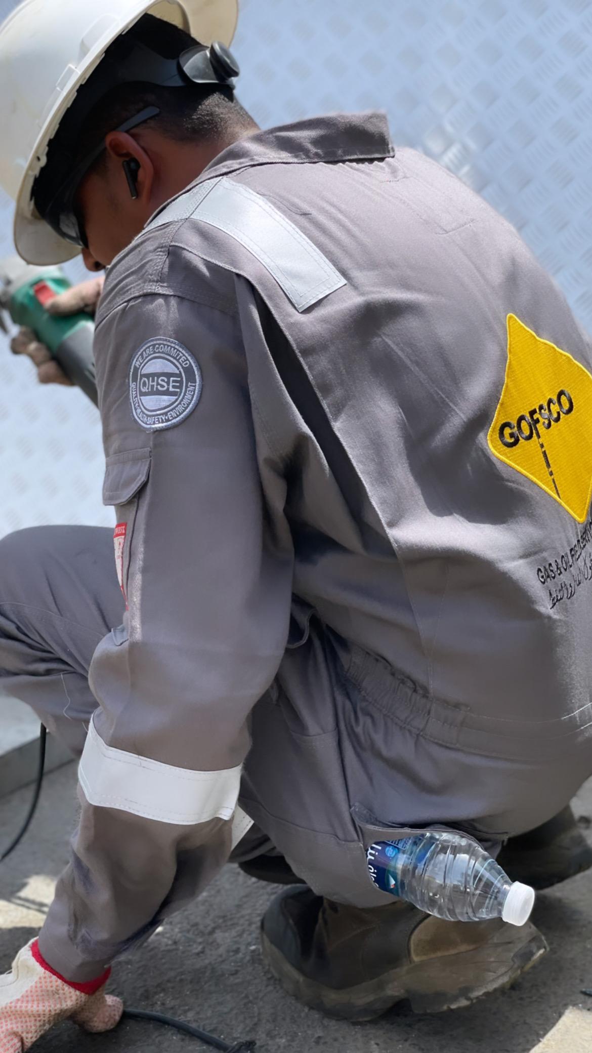 GOFSCO QHSE worker with PPE on site
